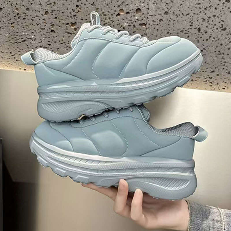 2025 Spring Summer Niche Collaboration Platform Thick Sole Puff Bread for Women Red Comfortable Versatile Dad Shoes Trendy