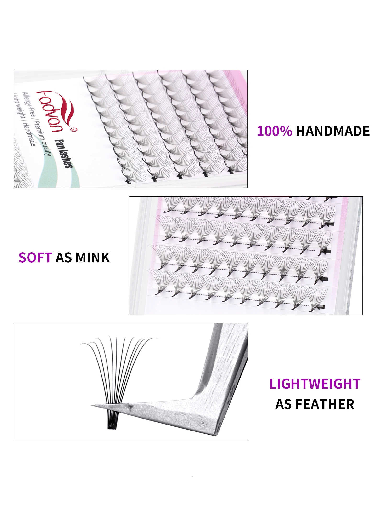 FADVAN Premade Fan 3D5D6D8D10D12D16D20D30D Eyelash s Natural Soft Russian Volume Lashes Individual Lash Extensi 250811