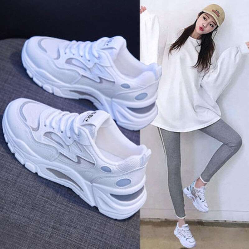 Women's Dad Sneakers 2023 Spring Summer New Fashion Casual Thick Sole Ins Trend Thin Mesh Breathable Sports Shoes