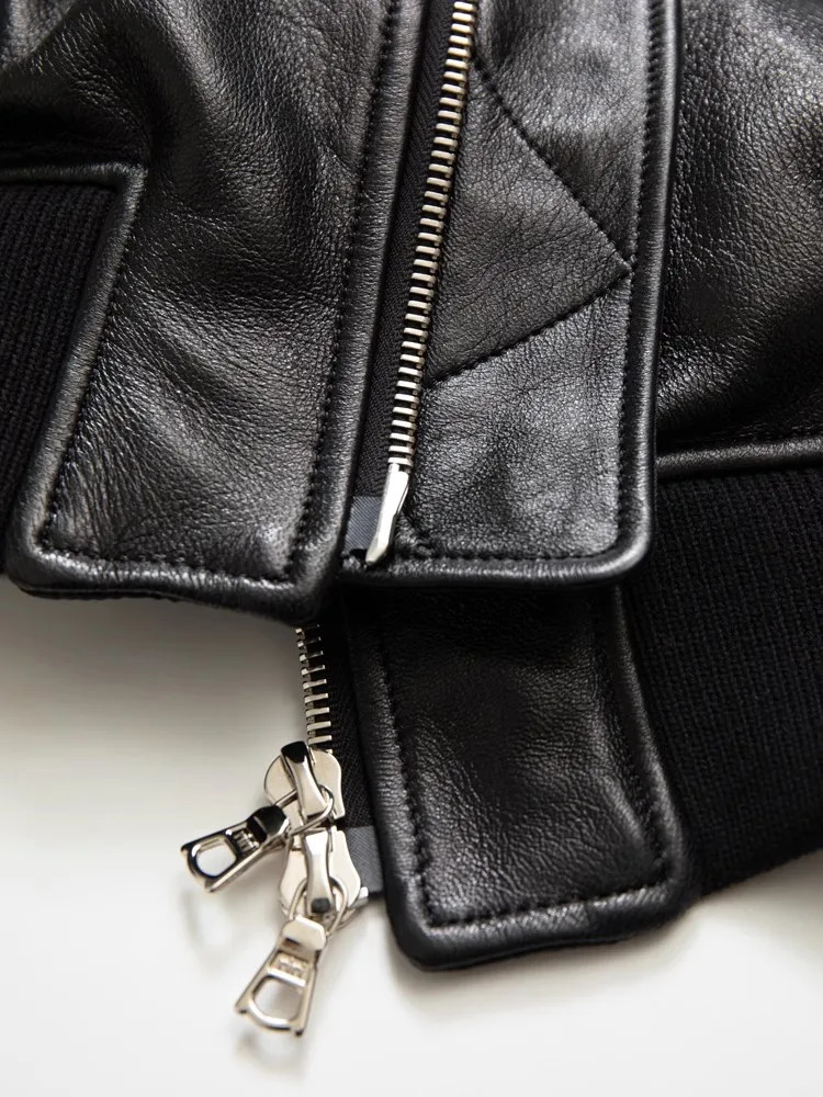 Mauroicardi Autumn Cool Handsome Black Thickened Warm Pu Leather Bomber Jacket Men Zipper American Clothes 2025 250815