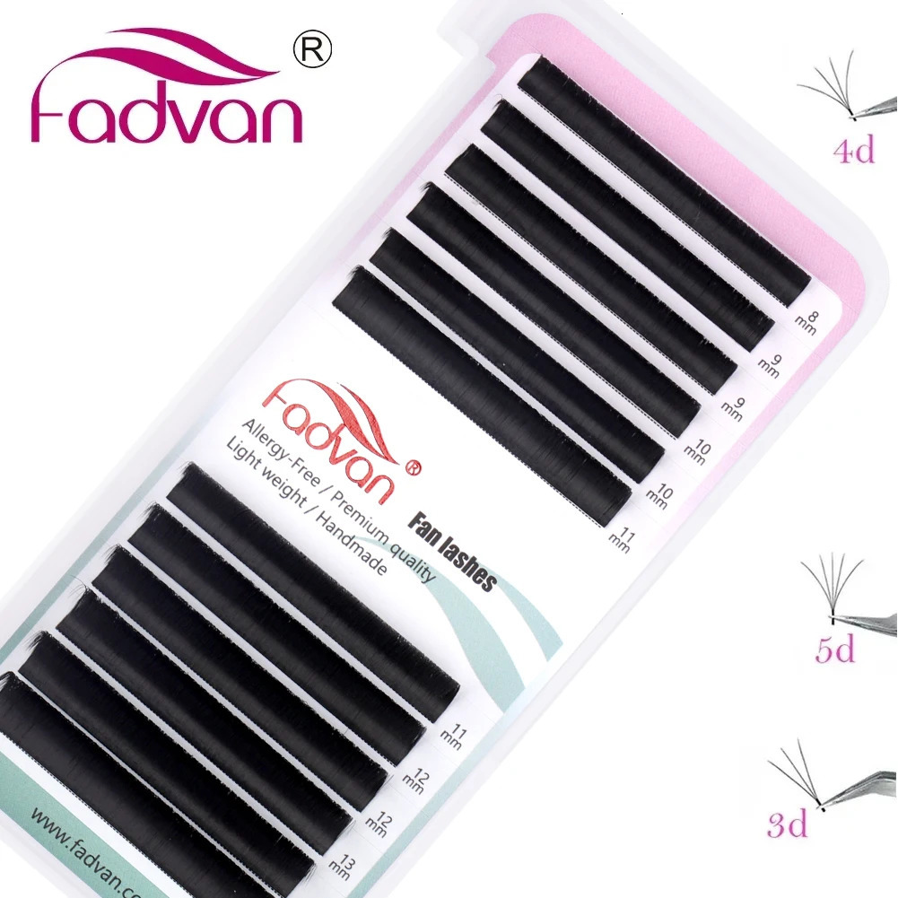 FADVAN Easy Fanning Eyelash s Soft Black Russian Volume Lashes Flare Auto Fan Eyelashes Makeup Natural Cilia Silk Lash 250811