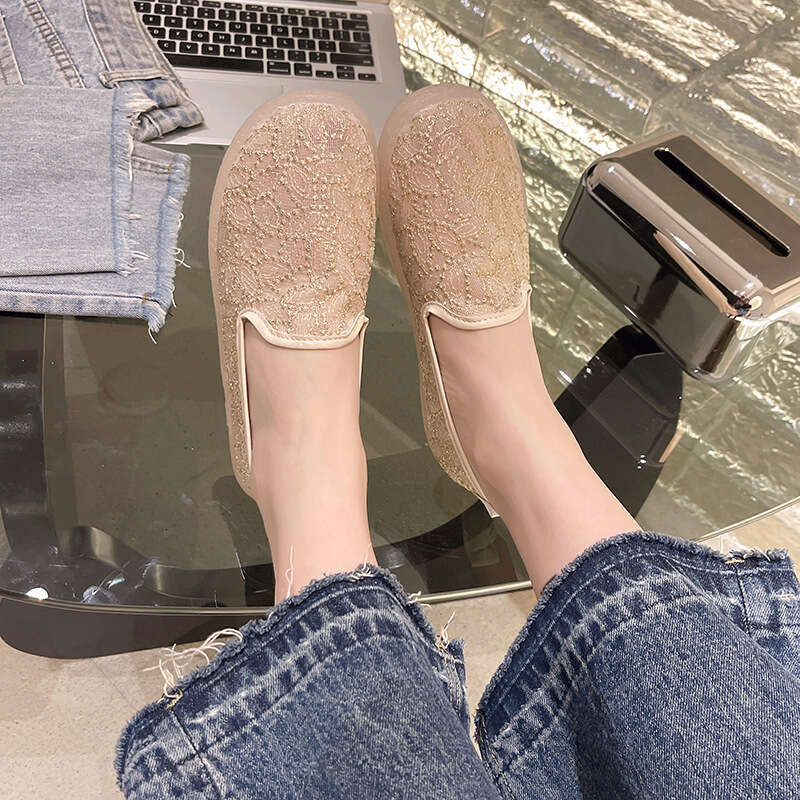 2023 Summer New Breathable Shallow Mouth Non-Slip No-Slip Heel Chanel Style Trendy Brand Fashion Versatile Youthful Look