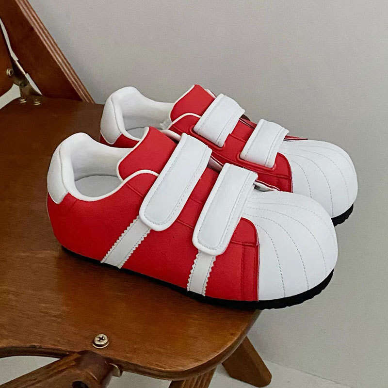 2025 Summer Autumn Flat Height-Increasing Chunky Sneakers Big Toe Cute Casual for Women with Velcro Sports Training Shoes