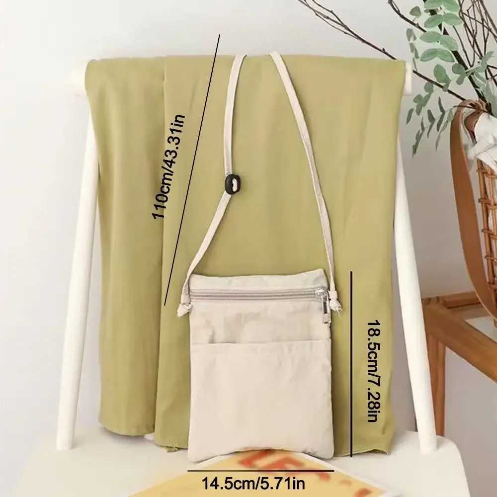 New Nylon Fabric Cell Phone Bag Lightweight Solid Color Shoulder Bag Thin Strap Crossbody Bag Women Y250819