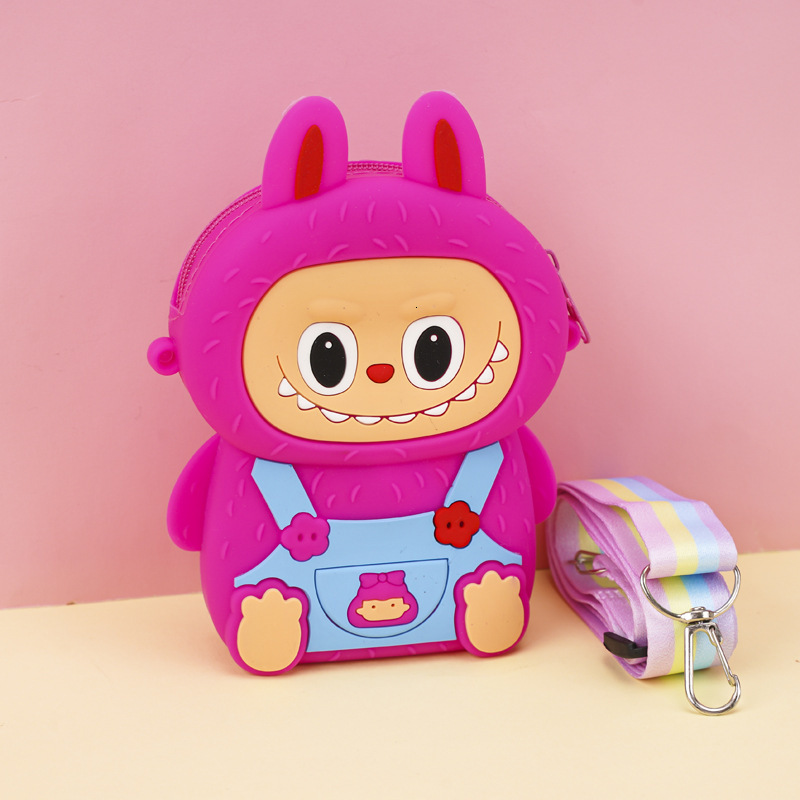 Free Shipping Designer Luxury Women's Labubu Children's Silicone Bag Cute Creative Versatile Coin Purse Cartoon Ins Style Fashion Trendy Cro