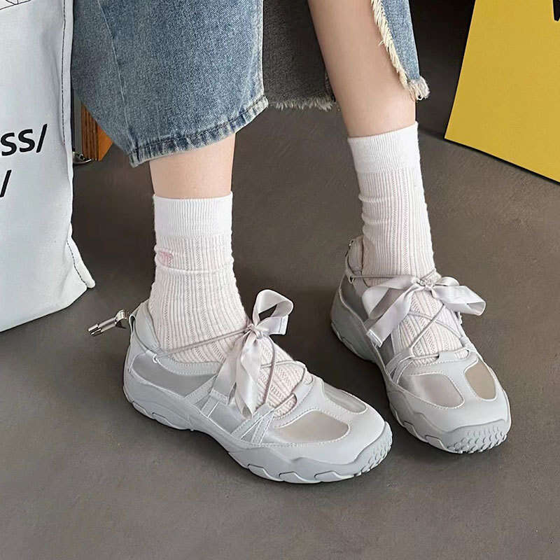2025 Summer New Height-Increasing Mary Jane for Women, Shallow Breathable Training Shoes, Heart-Shaped Versatile Niche Women's Shoes