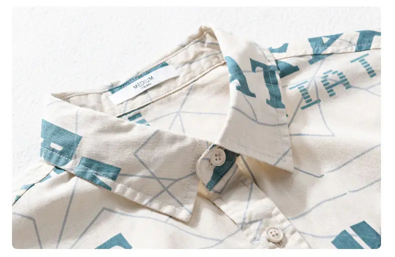 2025 Summer Japanese Printed Men Fashionable Shortsleeved Shirt Casual Loose Versatile Cardigan 250808