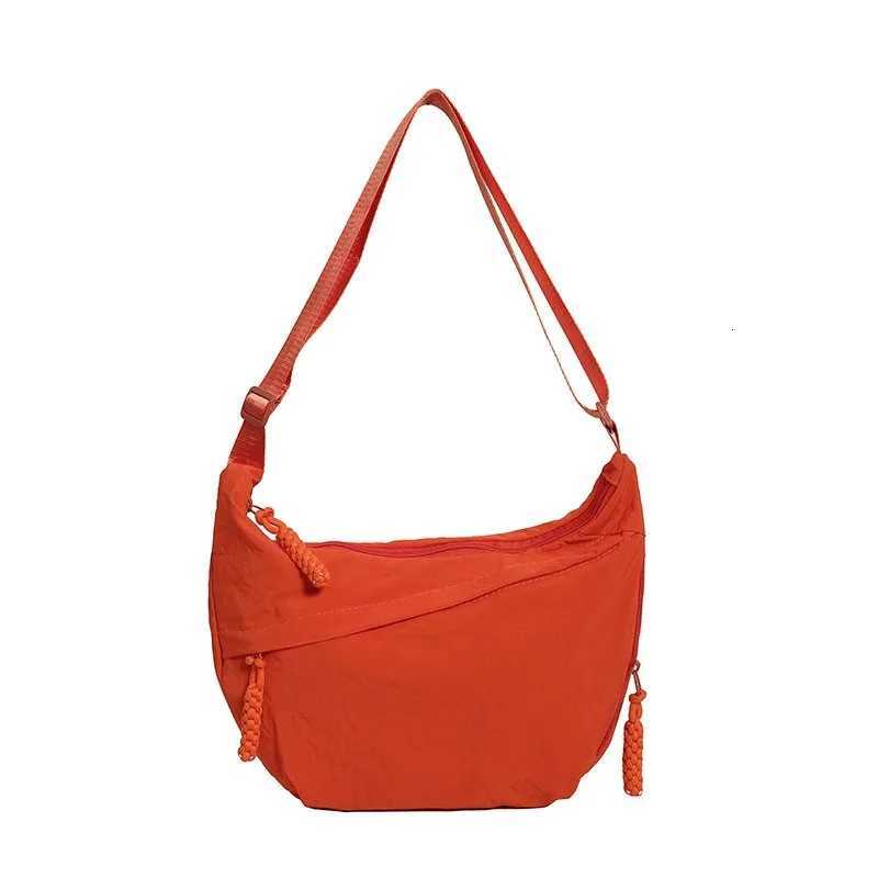 Solid color trendy shoulder bag personalized multifunctional canvas bag daily minimalist dumpling bag Y250819