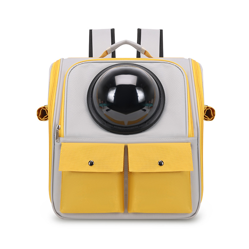 Outdoor Breathable Small Backpack Cats Pet Carrier Customized Logo PVC Oxford Leather Animal Dogs