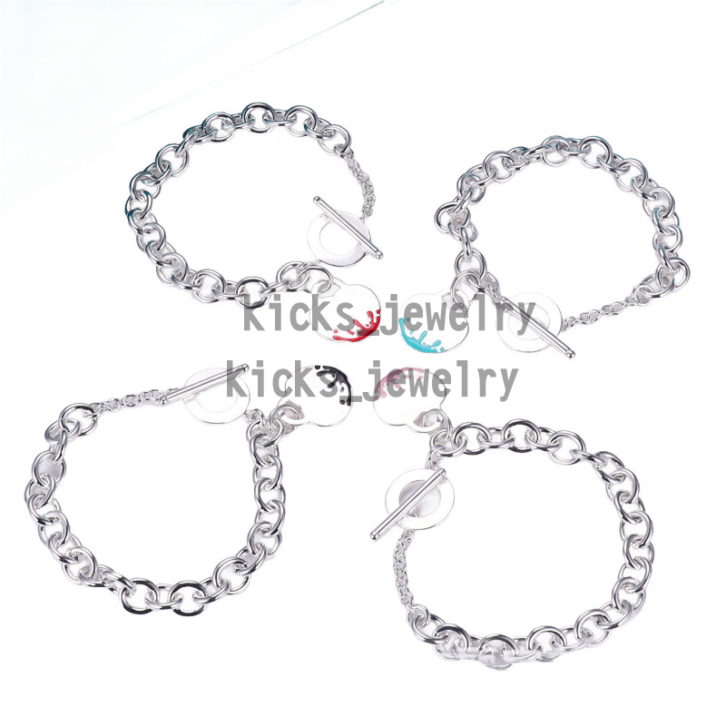 Classic designer bracelet enamel bracelet -O bracelet heart bracelet thick chain bracelet fashion With gift box and dust bag