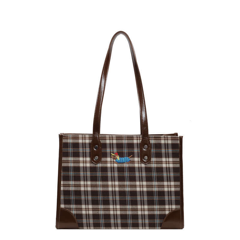 Version Korean Ins Trend Designer College Style 2025 New Color-Block Bags Striped Large Capacity Tote Fashion Women's Bag