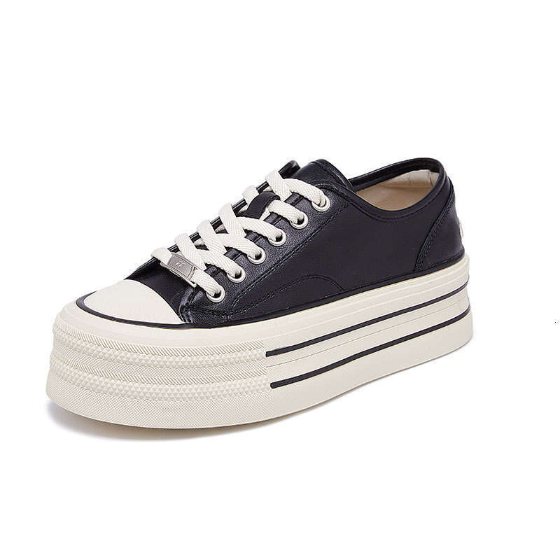 Platform Canvas for Women 2025 Spring New Style Petite Casual Sports Sneakers Versatile White Chunky Shoes