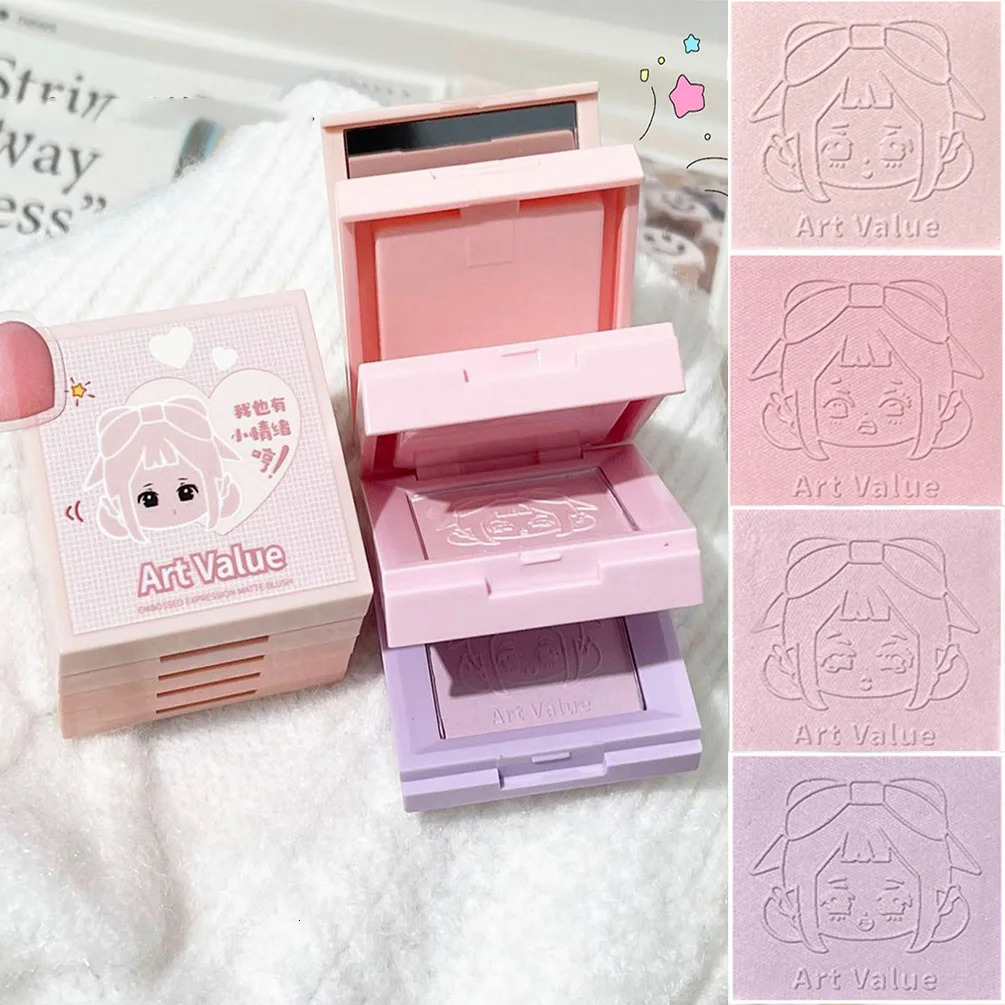 4-in-1 Embossed Matte Blush Makeup Palette Nude Eyeshadow Cheek Blusher Contouring Four-layer All-in-one Box Brightening Skin 250814