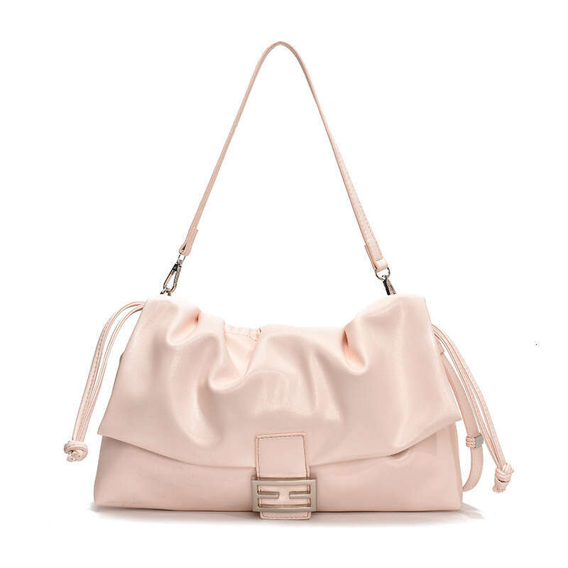 Leather Soft Cloud Drawstring Underarm Trendy Fashion Single Shoulder Tote High-end Designer Crossbody Lucky Bags Women's Bag