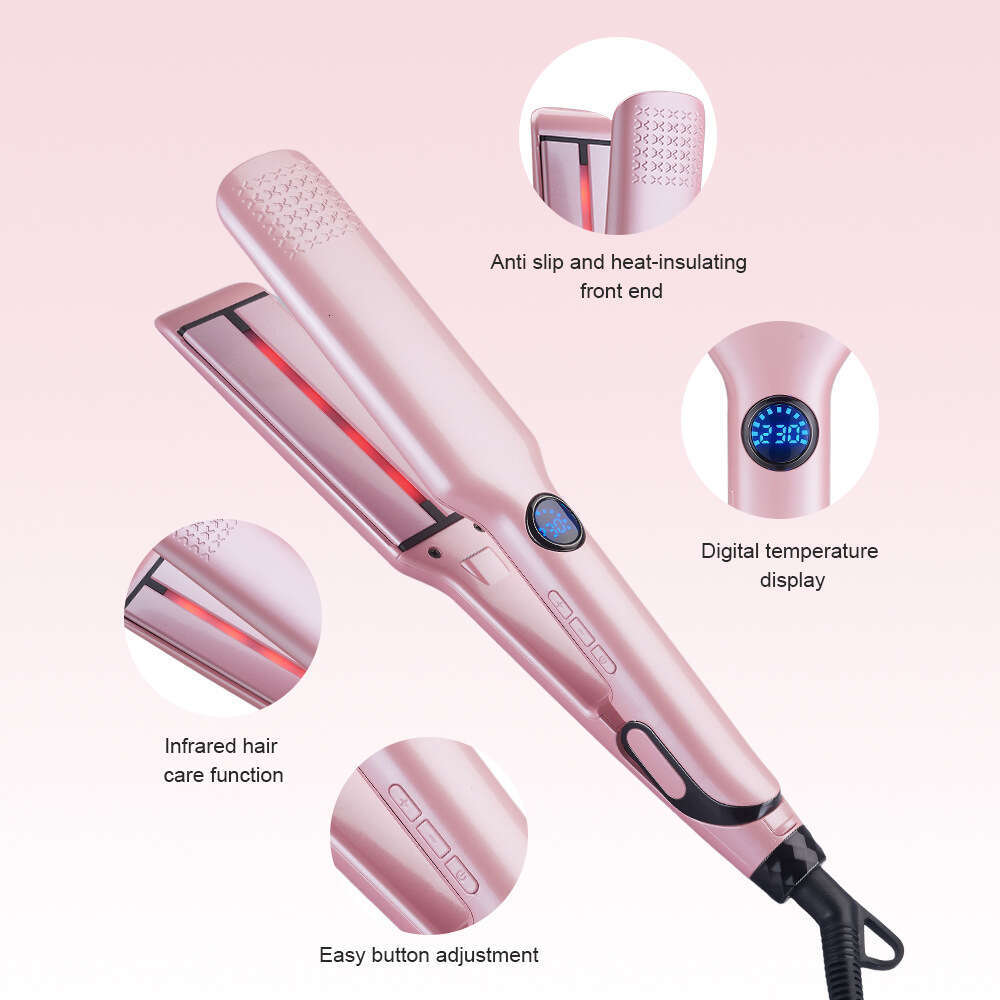 Electric CE Certified External Ceramic Multifunctional Curling Iron Straightening Plate Hair Straightener