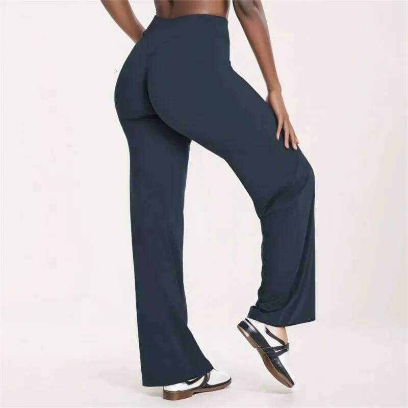 SVEIC Wide Legs Yoga Pants Sports Fiess High Waist Workout Female Leggings Push Up Running Training Gym Woman Clothes