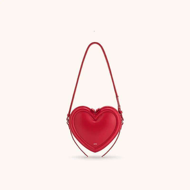 Women's Fashion Commuter Single Shoulder Niche Design Love Bag, Heart shaped Crossbody Bag