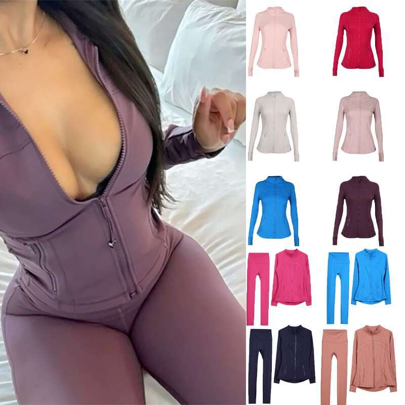 11A Yoga sets Gym Gold Zip Jackets luluulemondefinejackets Sleeve Shorts Pants lululmenins set Sweatshirt aloness women clothes luluness lemonlies leggings