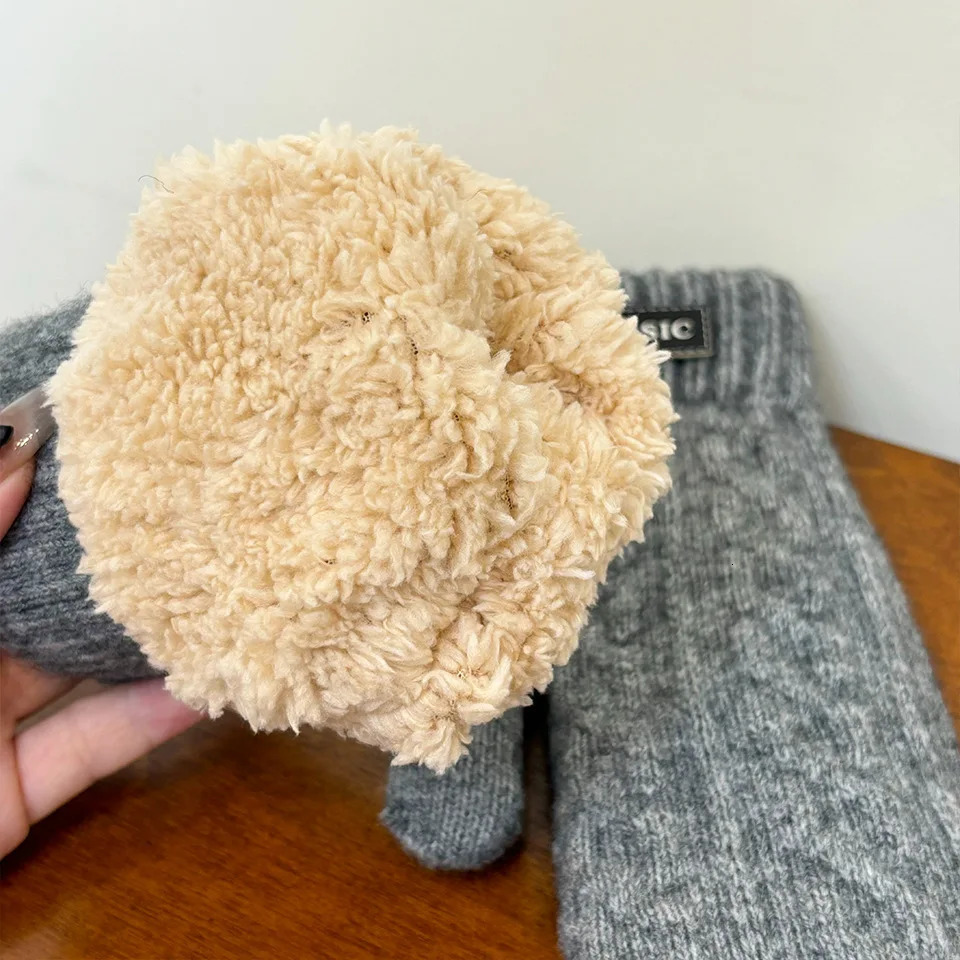 Mens Windproof Thermal Gloves Knitted Business Coldproof Double Layer Thickened Fleece Lined Professional Touchscreen Compatible 250811