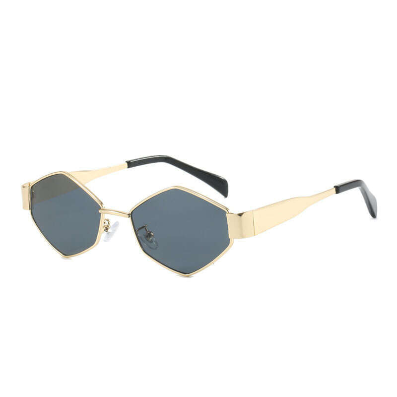2025 New Diamond-Shaped Metal Celebrity Same Fashion Glasses Street Style Sun Protection Designer Sunglasses for Women
