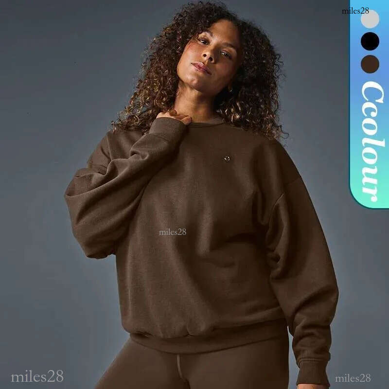 Autumn Winter Neutral Accolade Round Neck Hoodie Fashionable And Comfortable Solid Color Street Wear Running Sports Top