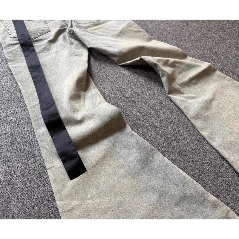 Rick Washed Blue Zipper Pocket Fit slim fit PANT Jeans Cotton Denim Pants Comfort Casual Size S M L XL #B4 250820