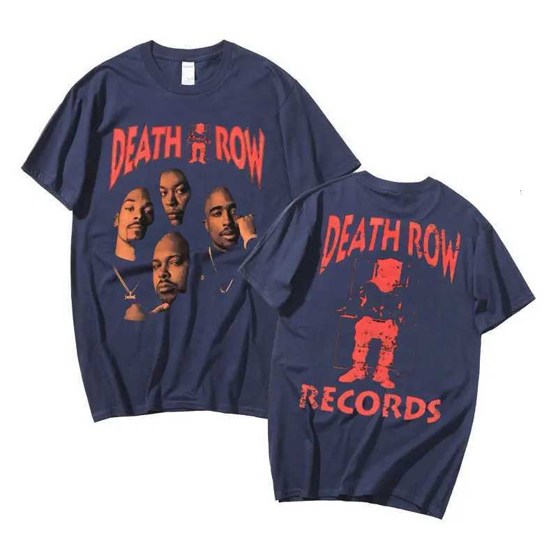 Death Row Records Double Sided Graphic Tshirt Men Women Hip Hop Style T-shirt Man Retro T Shirts Rapper Mens Fashion Streetwear Y250819