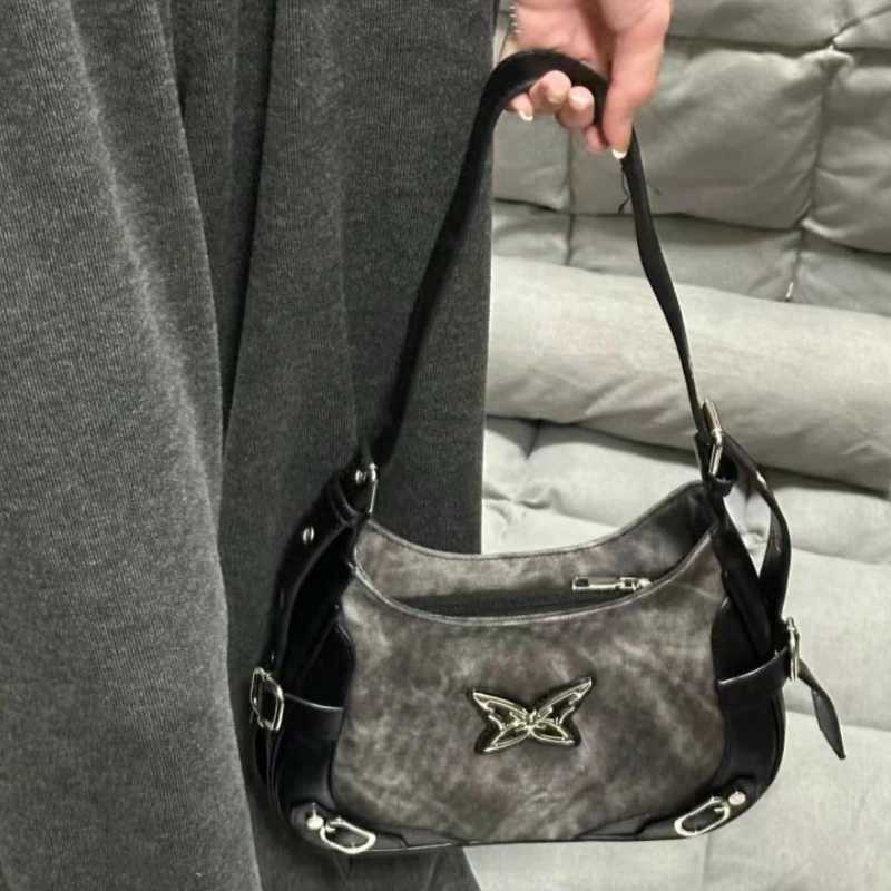 Butterfly Pu Leather Shoulder Bag American Handbag Armpit Bag Storage Bag Tote Womens Bags Purse Tote Bags Purse Y250819