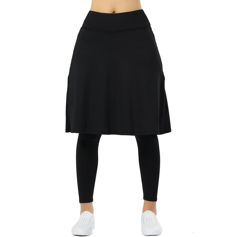 Athletic Knee Skirts with Full Length Leggings,Skorts Leggings&Skirted Leggings Skorts Women