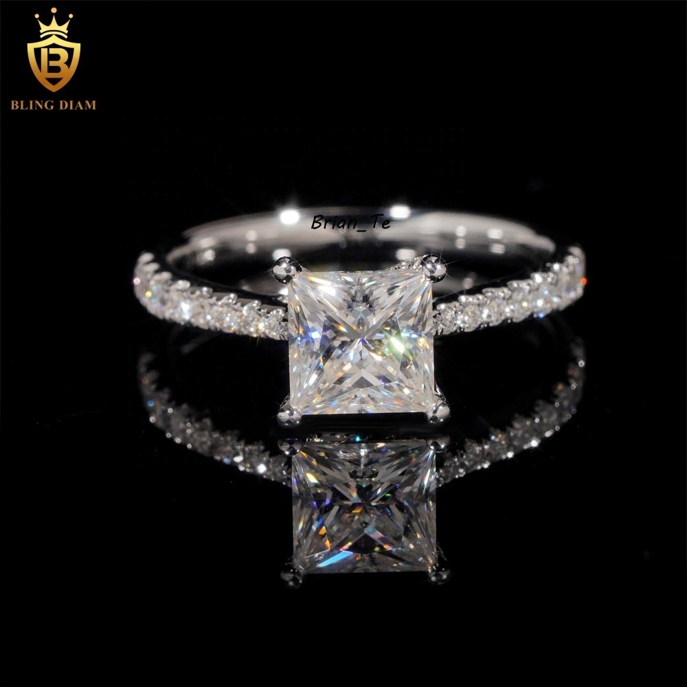 14K White Real Gold VVS Moissanite Engagement Wedding Custom Rings Luxury Rings for Women