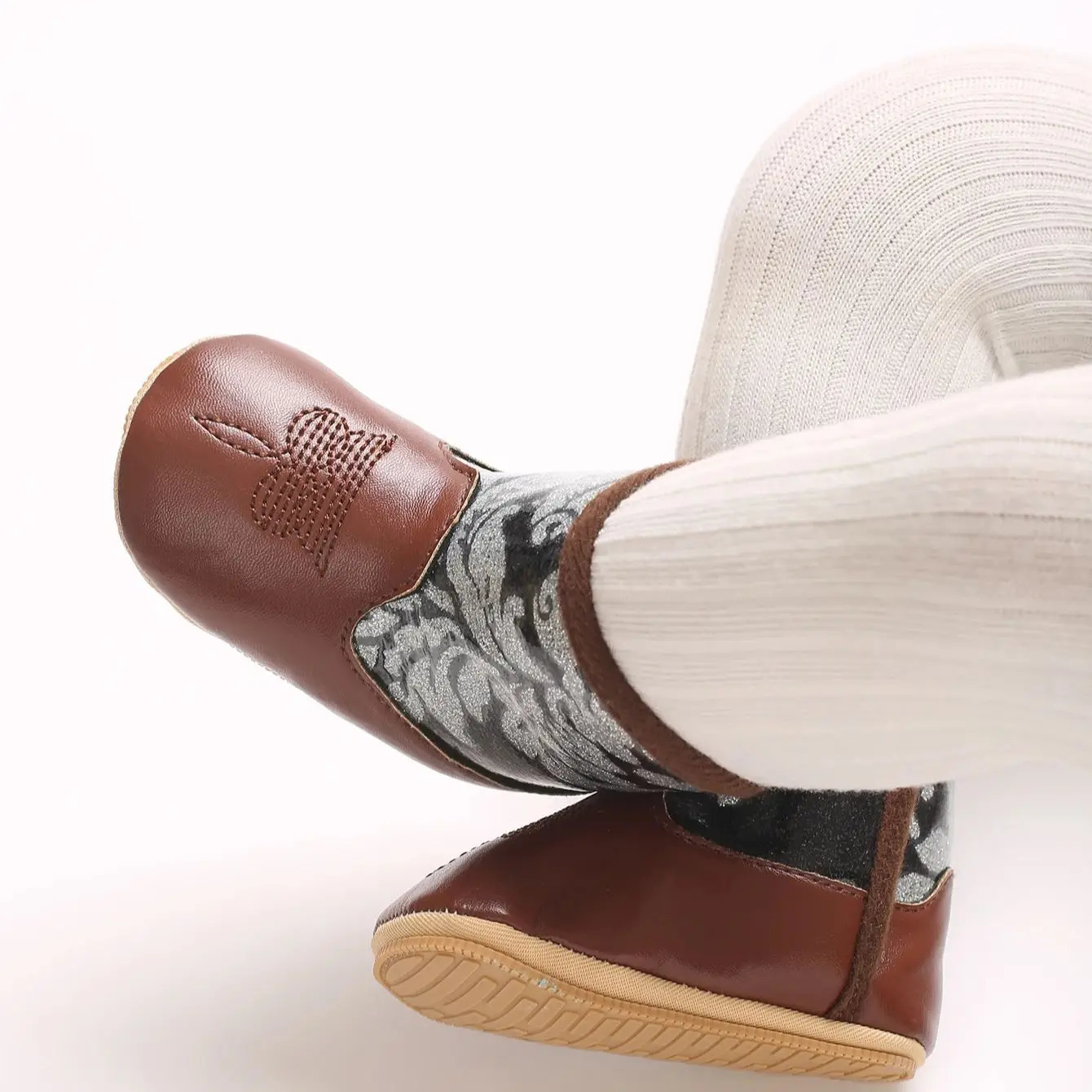 Baby Cowboy Boots Western Style | Soft soled First Walking Shoes for borns and Preschoolers 250819