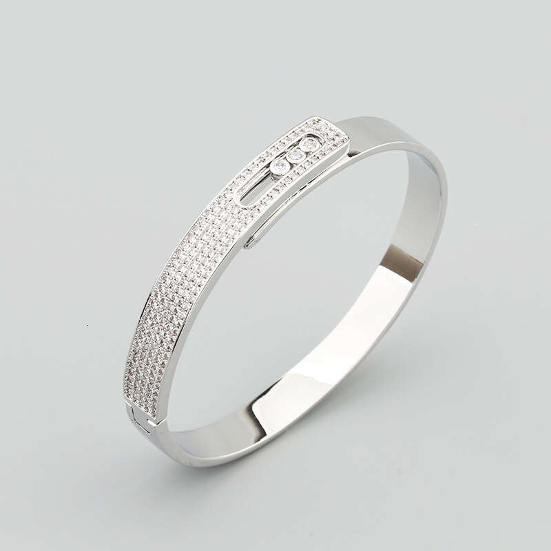 INS Fashion Creative Half Dia Inlaid Copper Gold-Plated Personality Girl Forest Style Bracelet Direct Sale