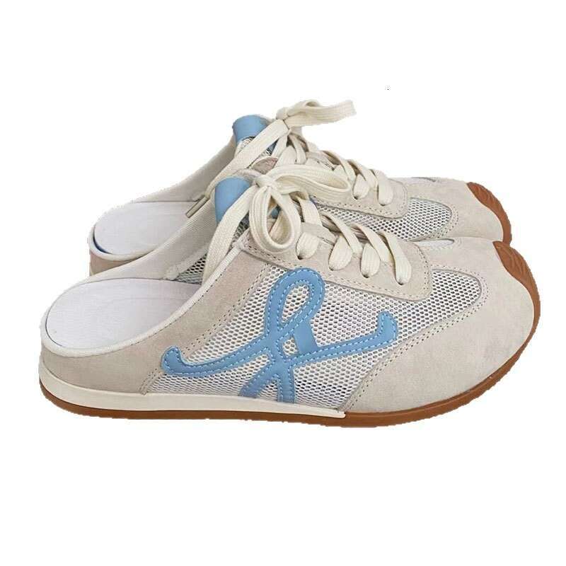 Genuine Leather Grape Mom Bag Toe Half Slippers for Women, Cute and Quirky, Breathable Lazy Sandals, Slip-On Casual Training Shoes