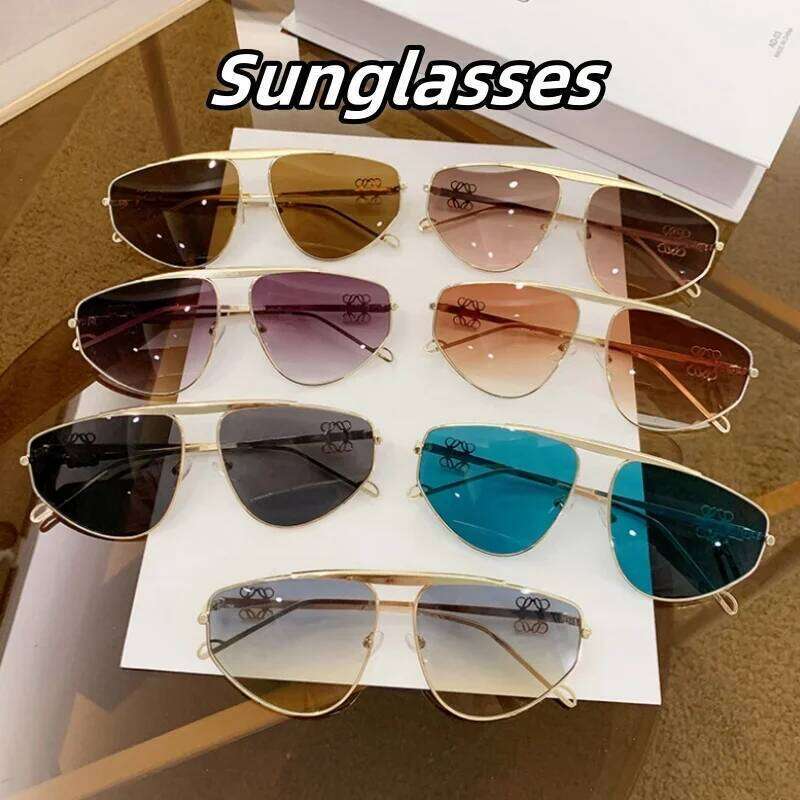 Unisex Personalized Metal Large Frame UV400 Fashion Outdoor Street Photography Sunglasses