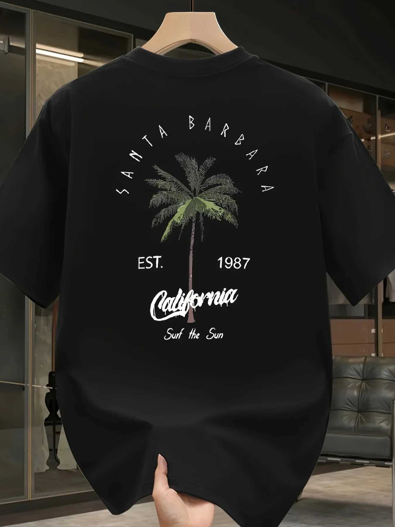 Mens clothing Loose and breathable T-shirts for daily travel and vacation 100% pure cotton high-quality tops for summer Y250819