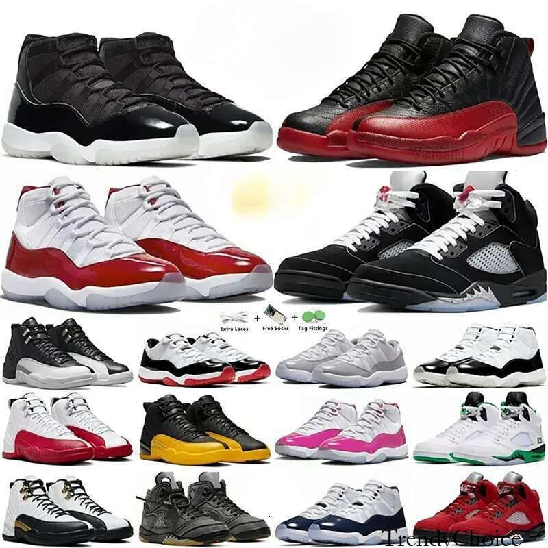 designer 5s 12s 11s basketball With Box men women Pink Blue White Black Cool Grey mens sneakers womens trainers sports outdoor shoes 36-47