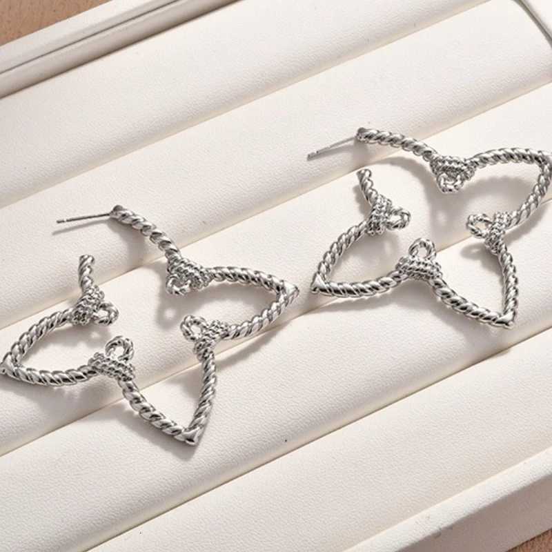 Fashion Best - Selling Twill Bow Earrings Clover Design Minimalist Luxury High - End Gold - Plated Elegant Earrings for Women Y250820