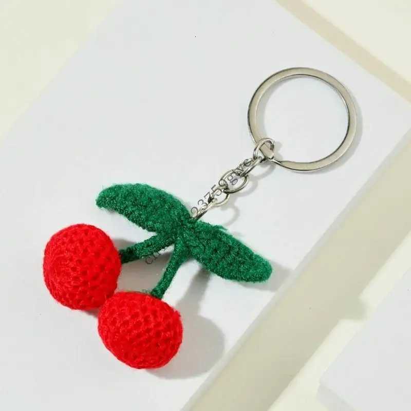 0UF Creative Cherry Keychain Leather Fruit Heart Chain Pendant for Bag Ornament XJ250820