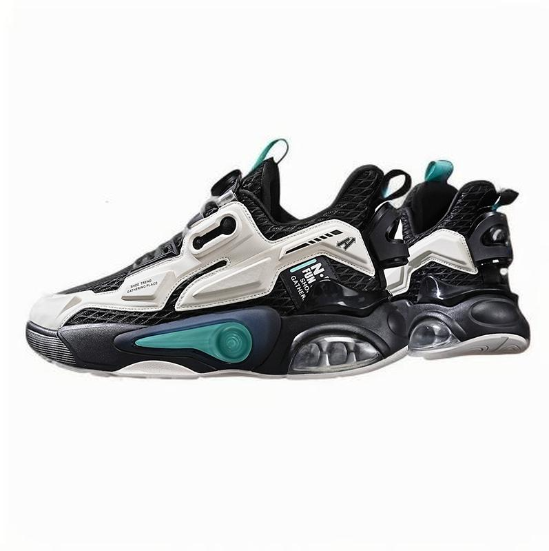 free shipping Men's shoes thick soled air cushion breathable mesh sports shoes Korean version trendy versatile casual shoes