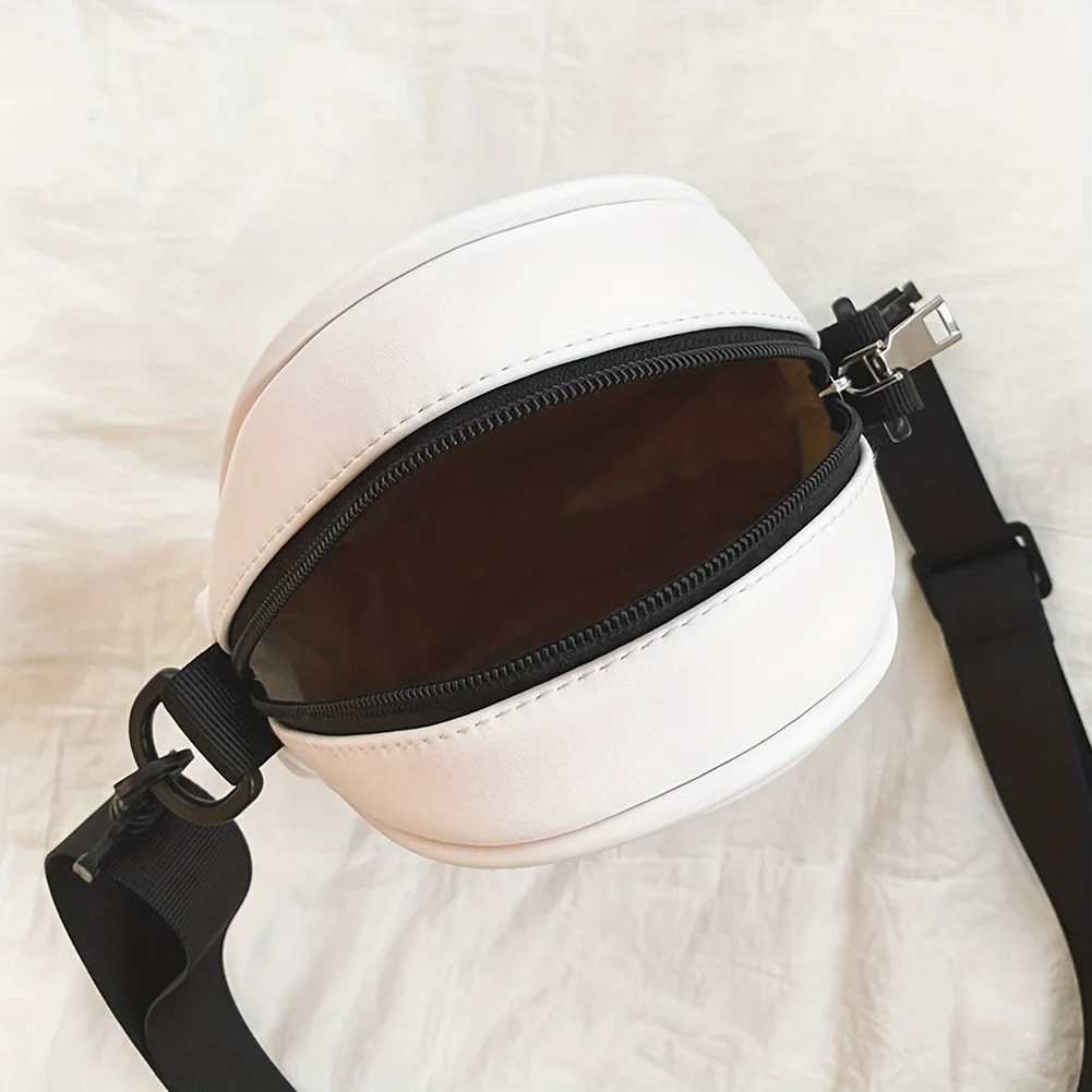 1pc Adorable Halloween Pumpkin Wallet Skull Crossbody Bag with Shoulder Strap - Trick or Treat Design in White hand bags Y250819