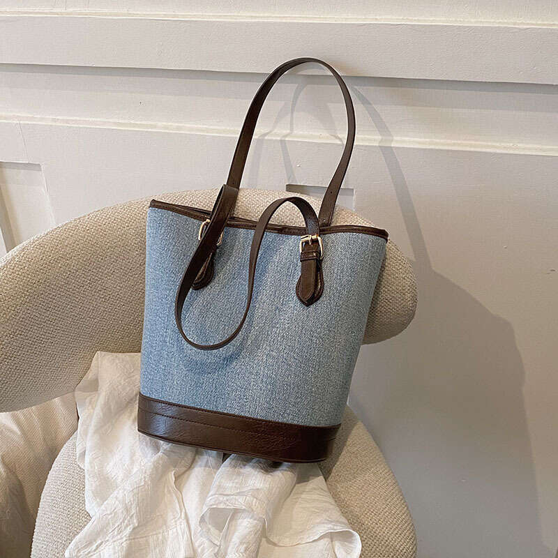 Denim Large for Bags Women 2025 Spring Summer Designer New Single Shoulder Trendy Handbag Commuter Tote Bag