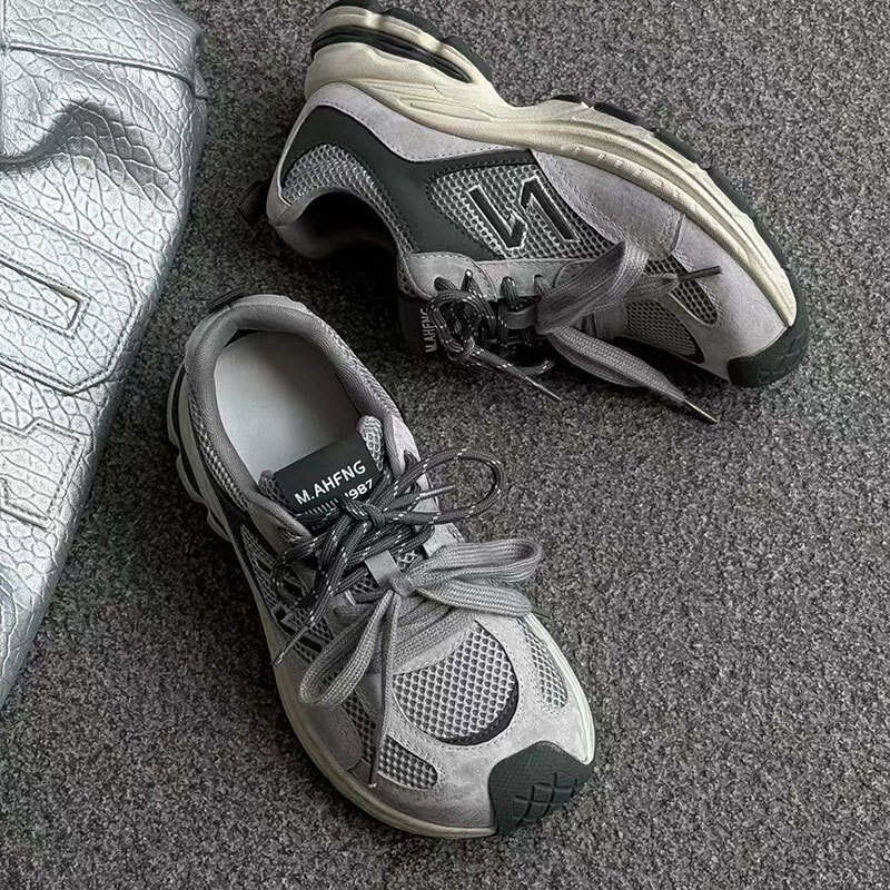 2025 Summer and Autumn Lace-Up Casual Low-Top Running Shoes Versatile Breathable Campus Scrubbed Dirty Sneakers for Women