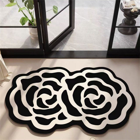 Camellia Bathroom Diatomaceous Earth Super Absorbent Non-Slip Carpet Toilet Shower Room Door Mat ddmythur