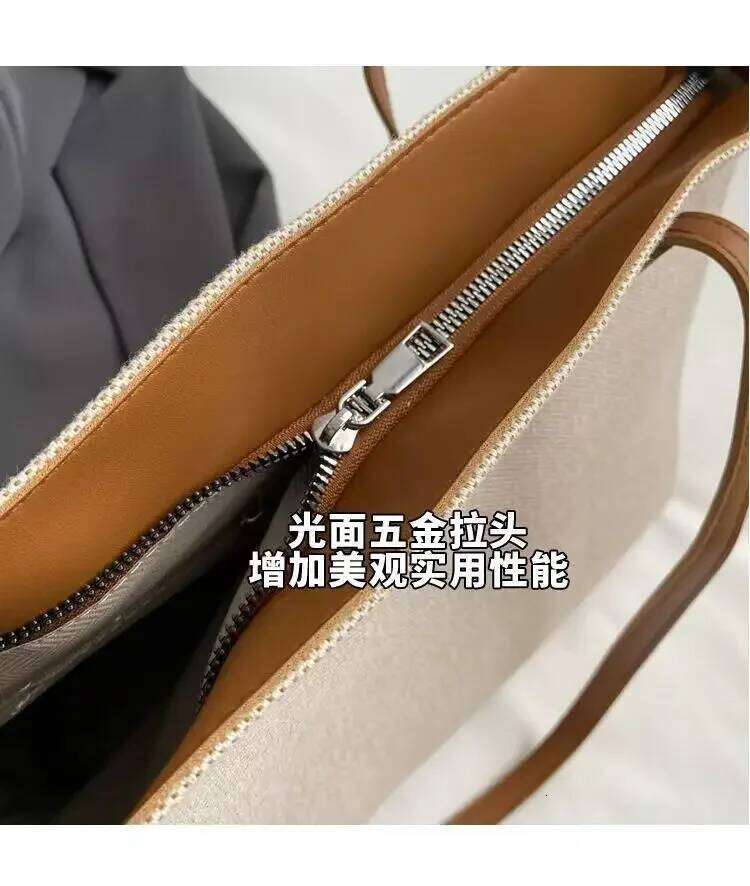 Korean Version Large Capacity Underarm Women New Commuting Tote Versatile Single Shoulder Bag Portable Canvas Bags