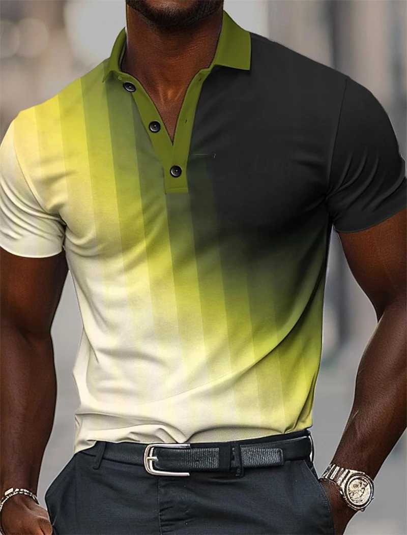 Simple Geometric Patterns Business For Men Summer Fashion Daily Wear 3D Printed Shirts Loose Breathable Shirts Y250819