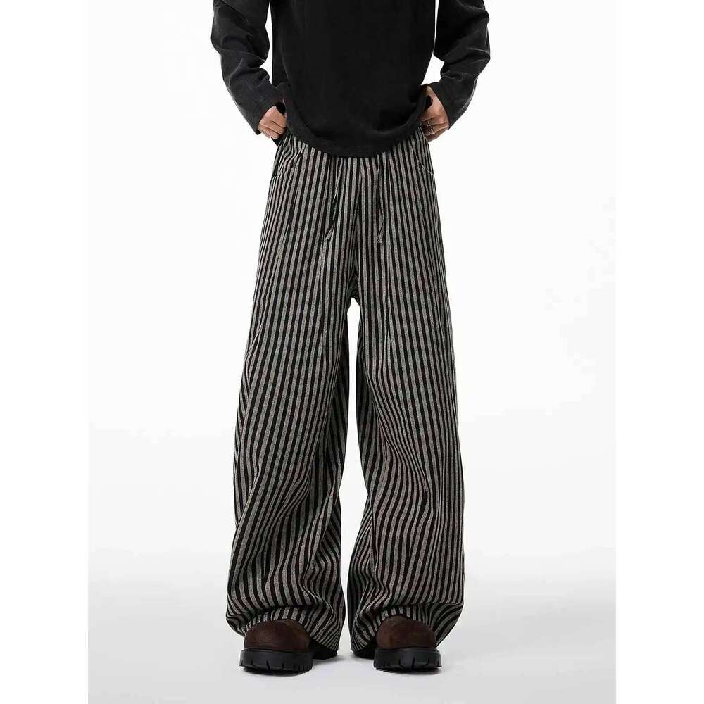 Women's Black Gothic Striped Long Pants Baggy Sweatpants Haruku Y2k Emo Vintage Oversize Trousers Japanese 2000s Style Clothes