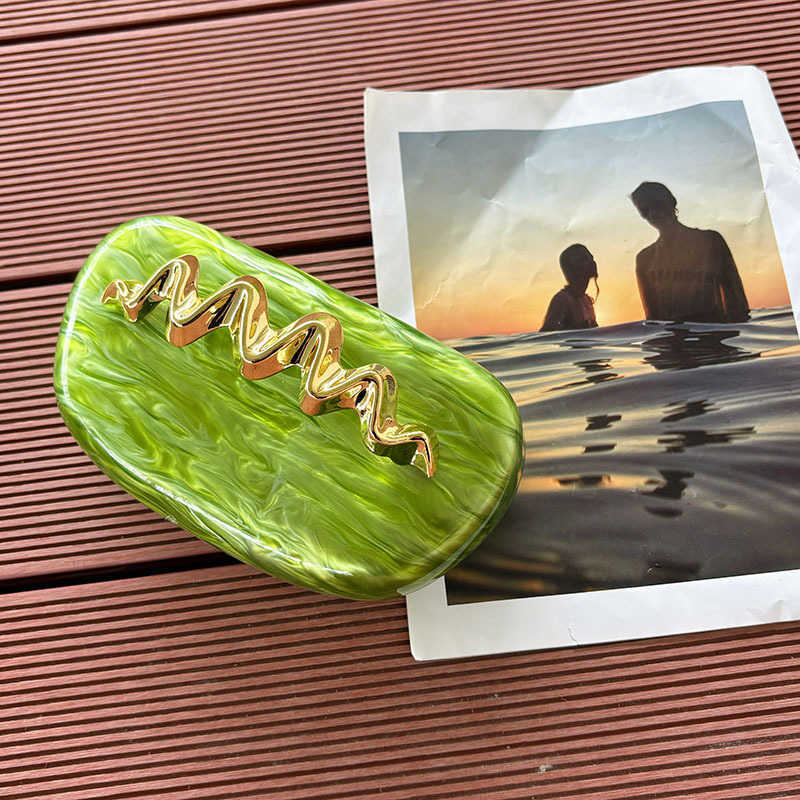 Glossy Elegant Marble Pattern Wave Evening Bag Light Luxury High-End Clutch Crossbody Bag