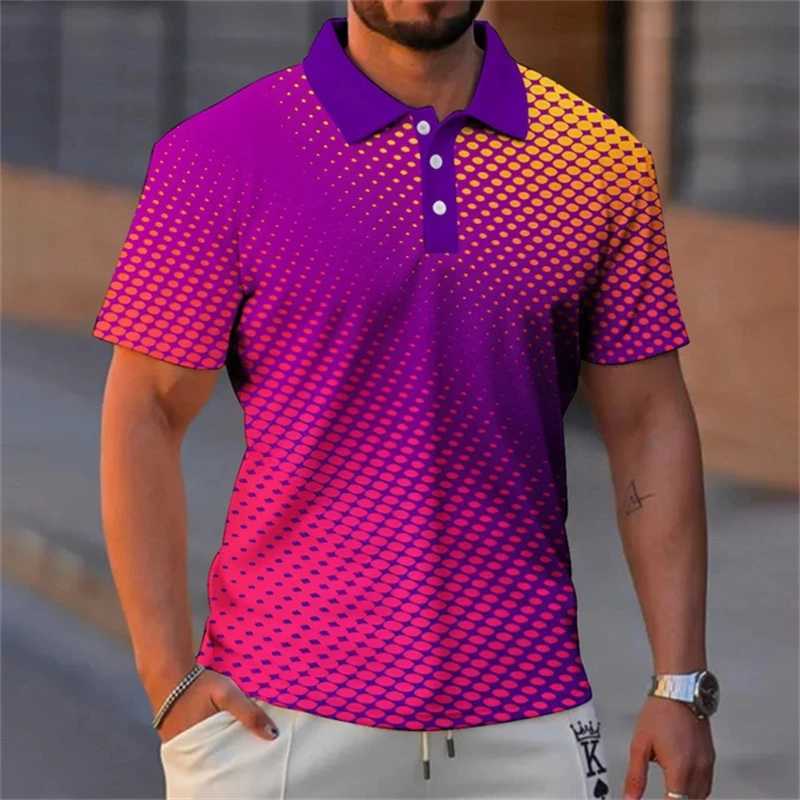 Simple Geometric Patterns Business For Men Summer Fashion Daily Wear 3D Printed Shirts Loose Breathable Shirts Y250819