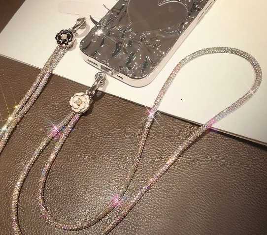 Pearl Lia Phone Lanyard Fl Diamond Lanyard Long Chain Flash Diamond Phone Case Universal Lanyard Accessories for Cell Phones Z250820