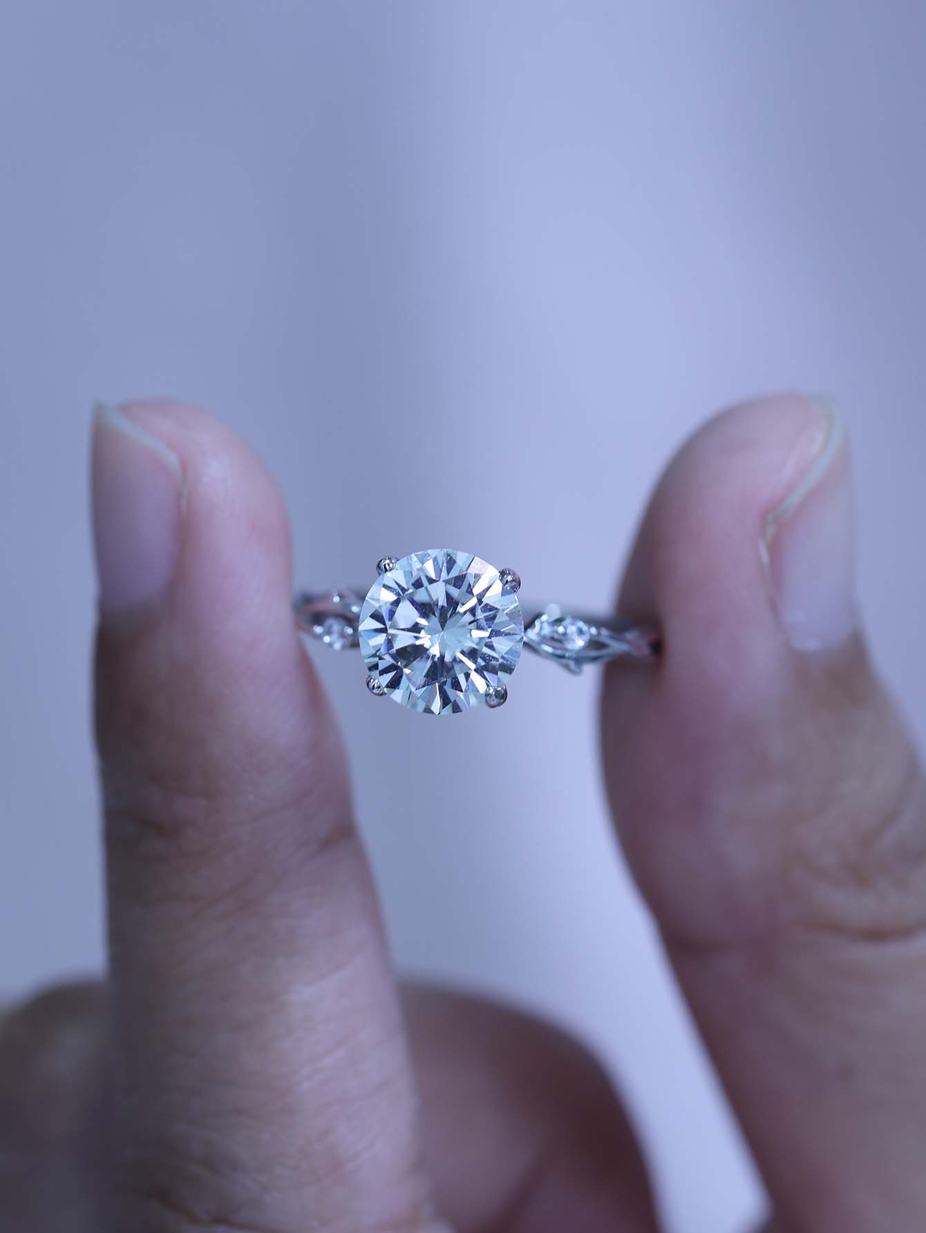 MT 3ct Moissanite Rings for Women 925 Sterling Silver Art Deco Ring Stackable Promise Engagement Rings Factory Wholesale